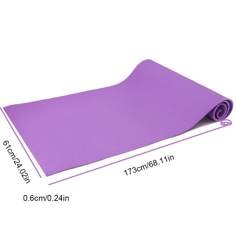 6mm Thickened Non-slip Yoga Mat NBR Fitness Gym Mats Sports Cushion Gymnastic Pilates Pads With Yoga Bag & Strap