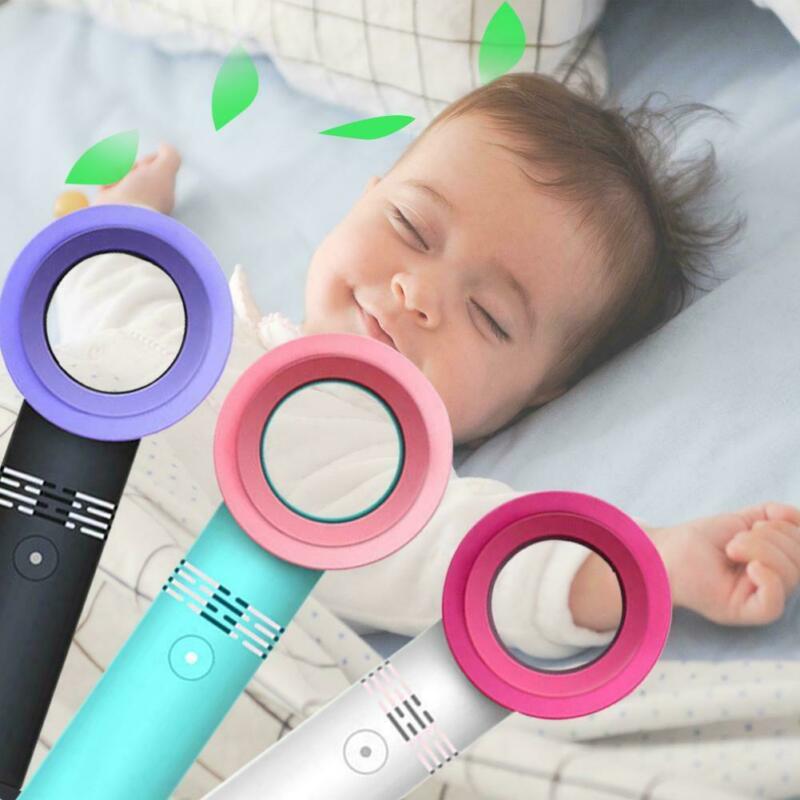 Mini Handheld Fan Handheld Mini Koeler Geen Blad Handy Fan Elektrische Bladeless Ventilator Draagbare Draadloze Usb Opladen