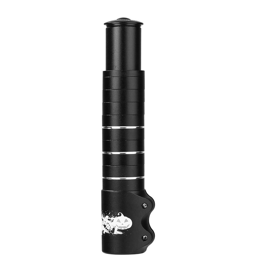 Extensor de manillar de bicicleta de montaña, alargador de eje de horquilla, cabeza alargada, extensor de horquilla, color negro: 180mm