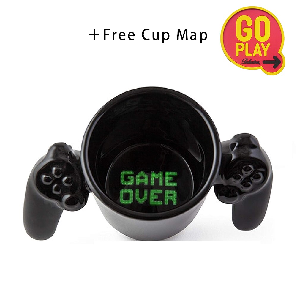Neue 380mL Keramik Kreative Spiel Über Kaffee Milch Tee Tassen 3D Spiel Regler Griff Becher Tasse Gameboy Geburtstag Weihnachten: Spiel über Tasse