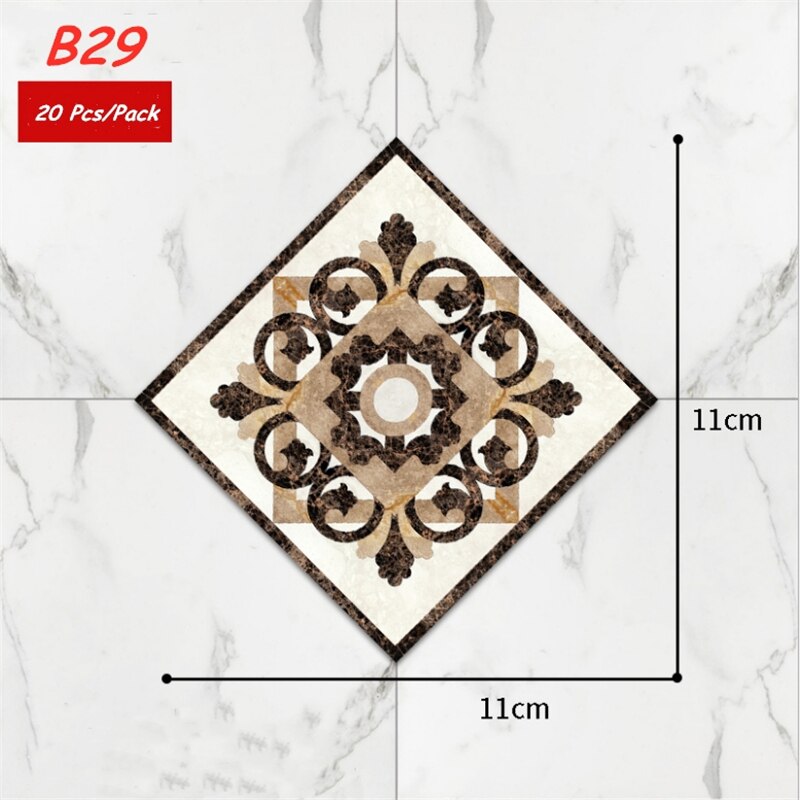 Spot square 11*11cm bakken transfer papir wallstickers selvklebende vanntett og fuktsikker: 3