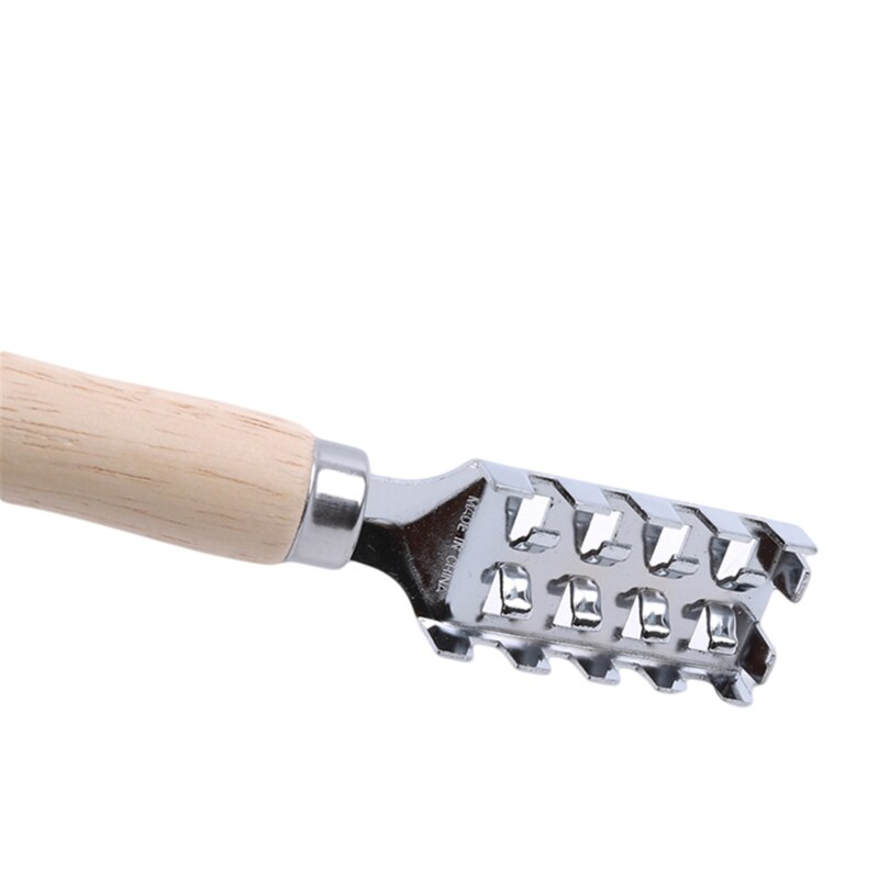 Stainless Steel Multifunctional Wooden Handle Fish Scale Shaving Fish Scale Scraper Seafood Meat Cleaning Tool
