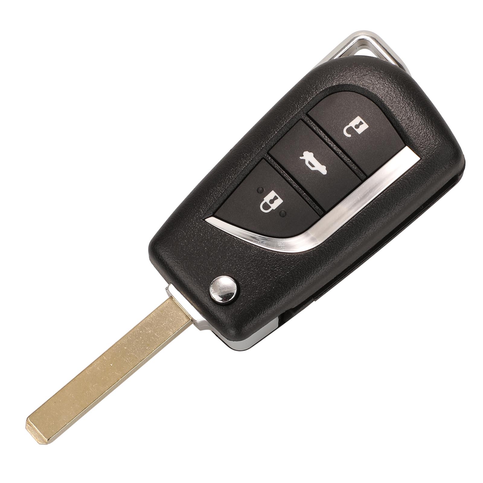 jinyuqin Flip Folding Remote Key Shell Case fit CR2016 Holder for Toyota Levin Camry Reiz Highlander Corolla VA2 Toy48 Toy43: Yellow