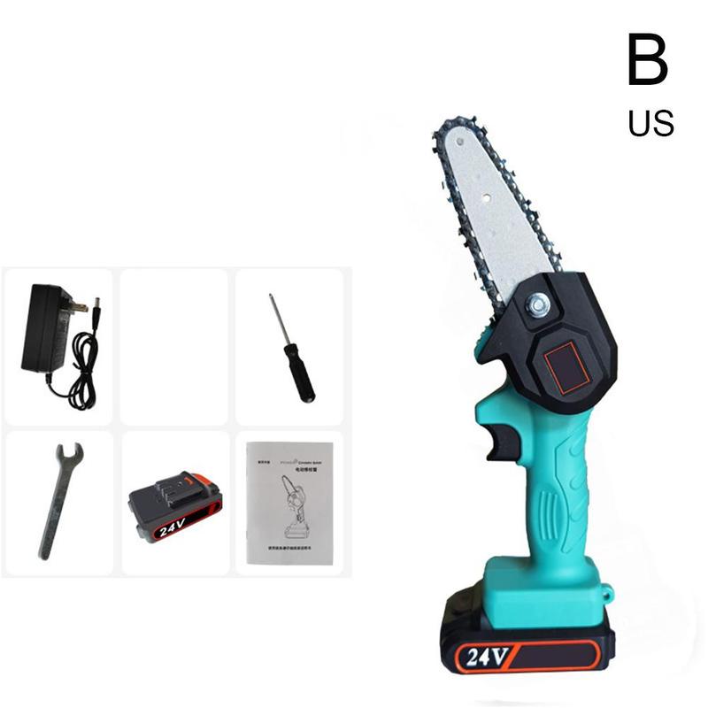 Hand-held electric pruning saw rechargeable small electric saw woodworking one-hand electric saw garden logging: B