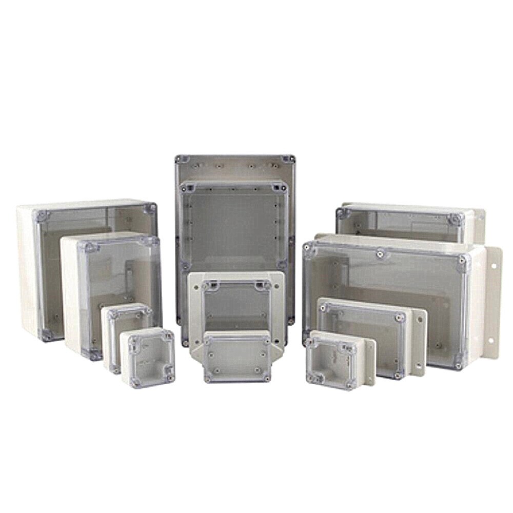 Scatola di giunzione elettrica impermeabile montaggio a parete custodia trasparente sigillata per esterni custodia in plastica scatole di distribuzione elettriche