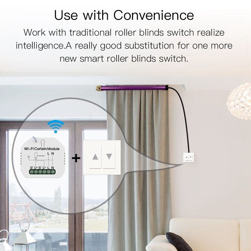 Wifi mini älykäs verhokytkin moduuli rullaverhot kaihtimet moottori älykäs elämä tuya työskentele alexan kanssa google home