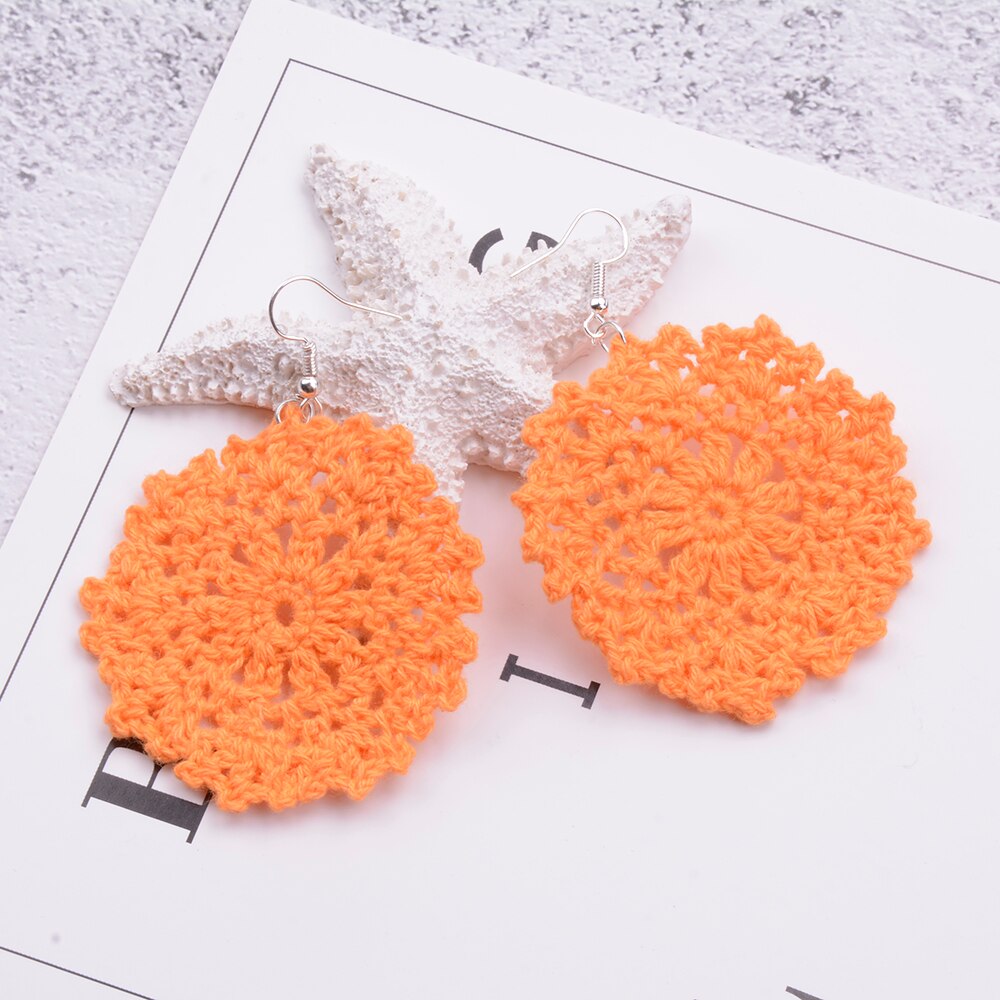 Crochet Earrings Jewelry-Wedding Bride Lacy Crochet Earring-Bridesmaid Crochet Earring Jewelry