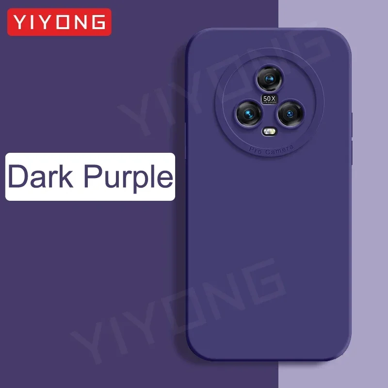 Magic5 Pro Case YIYONG Silky Soft Liquid Silicone Cover For Huawei Honor Magic 5 Lite 6 Pro 5G Magic6 Shockproof Phone Cases: Neoprene / Brown