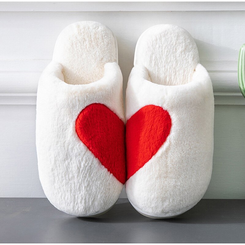 Vrouwen Warm Winter Slippers Faux Fur Comfort Fluffy Pluche Cartoon Vrouwelijke Huis Furry Indoor Huis Schoenen Dames Slaapkamer Plus Size: WHITE / 10.5