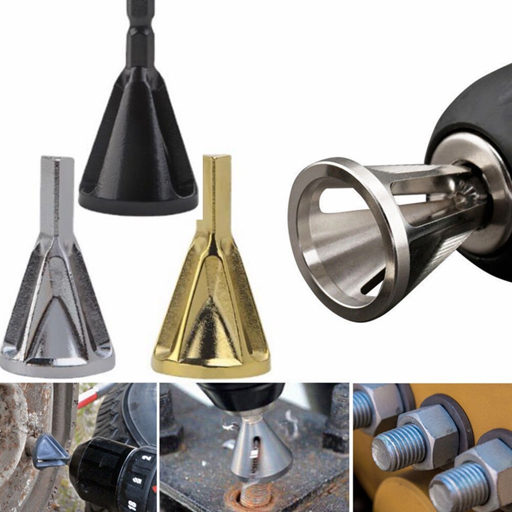 Drill Bits Deburring External Chamfer Tool Stainless Steel Remove Burr Tools for Metal Drilling Tool Hexagonal Triangular Shank
