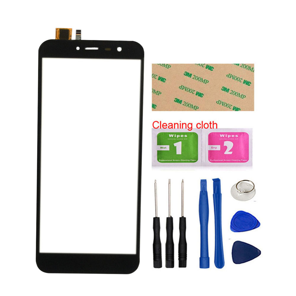 Mobiele Touch Screen Voor Cubot X18 Touch Screen Digitizer Panel Glas Sensor Telefoon Accessoires + Gereedschap 3M Lijm Lijm: Black With Tools