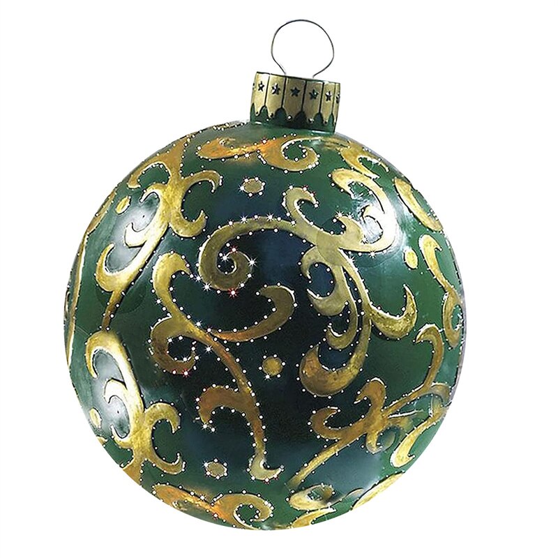 60 cm Kleur Kerstballen PVC Opblaasbare Kerstbal Ornament Outdoor Jaar Xmas Decor Thuis Kerstversiering