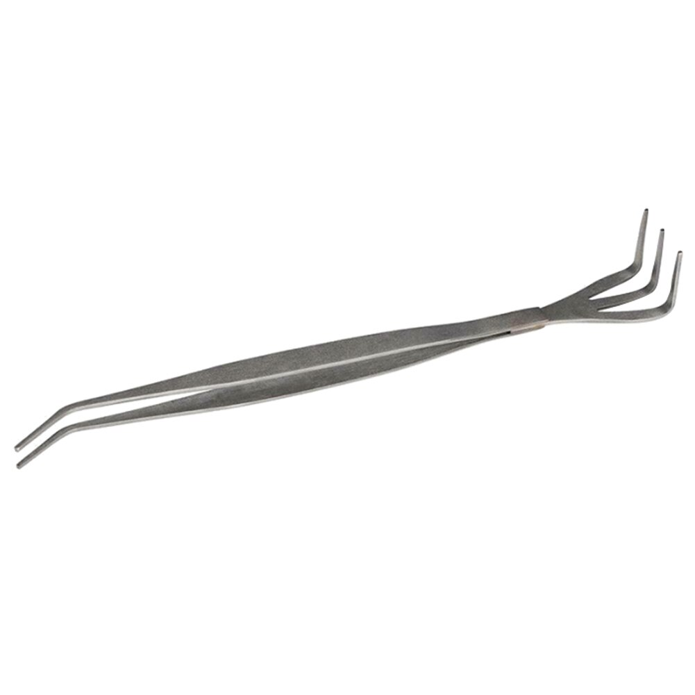 Bonsai plante rustfrit stål rod rive fast jord hjem 2 in 1 mix-funktion haveredskaber blomst holdbar praktisk pincet: Pincet rive