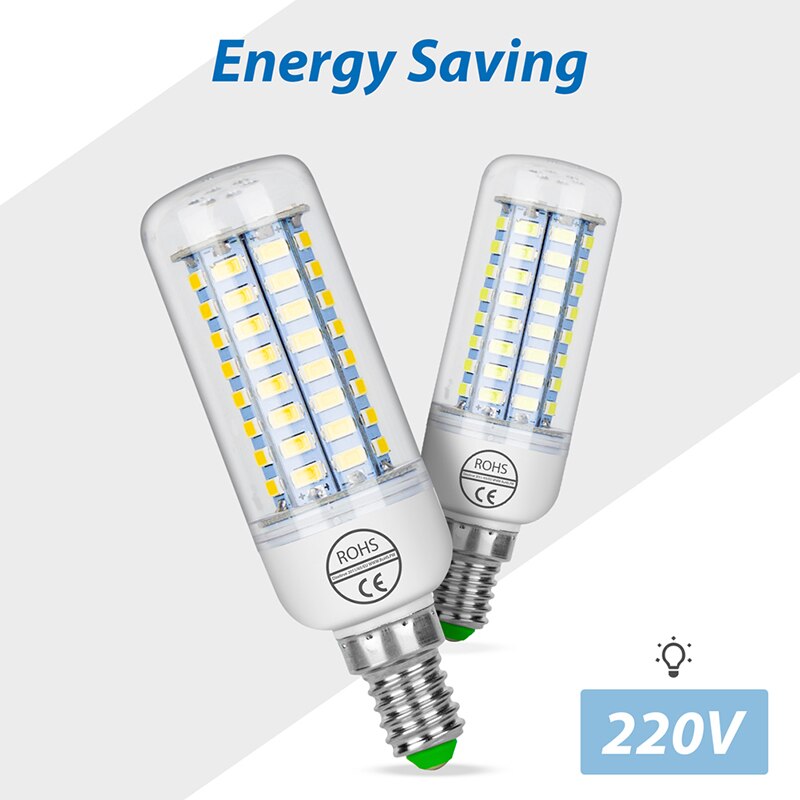1PC E27 E14 7W 9W 12W 15W 20W 25W 5730 SMD LED Corn Bulb Lamp Light Warm White