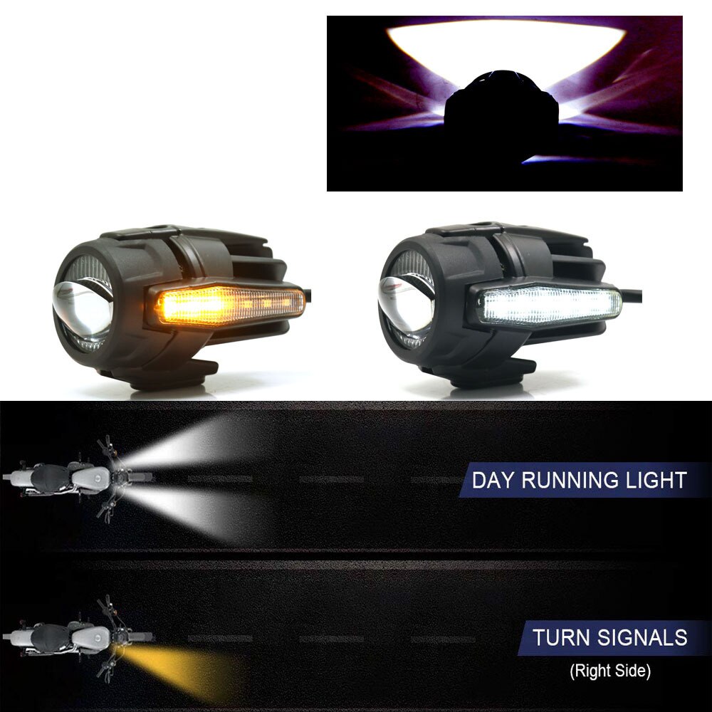 Faro LED antiniebla para motocicleta, 40W, montaje auxiliar, para BMW R1200GS, F850GS, F750GS, F 850GS, 750GS, 1250GS, GS, LC Adventure