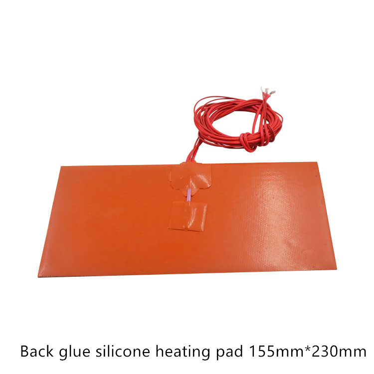 Calentador de placa calefactora de silicona 155mm x 230mm para cama de calor de impresora 3d