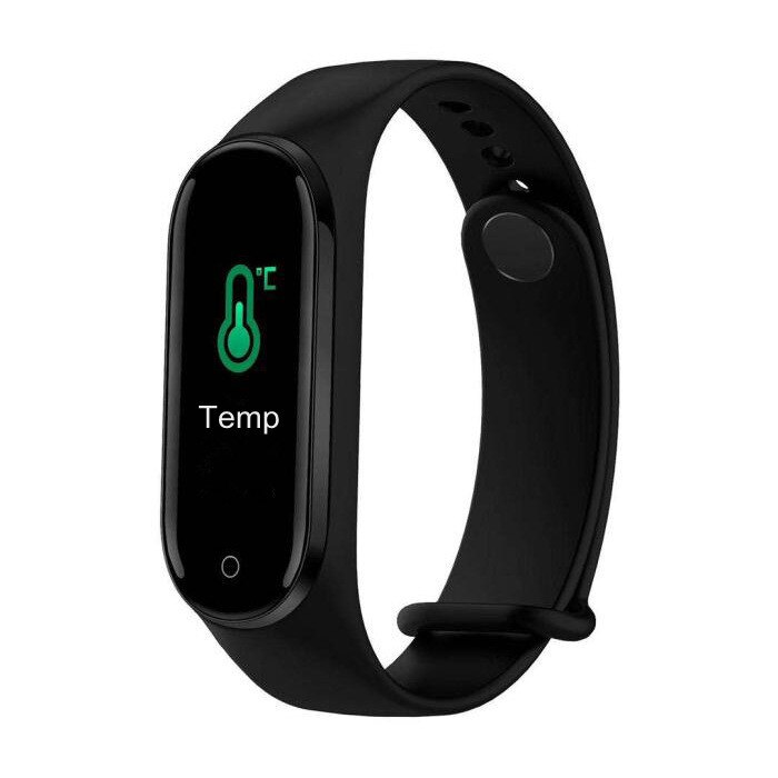 Kropstermometer  m4 pro smart band  m4 band fitness tracker hjertefrekvens blodtryk fitness armbånd smart ur til android ios: Default Title