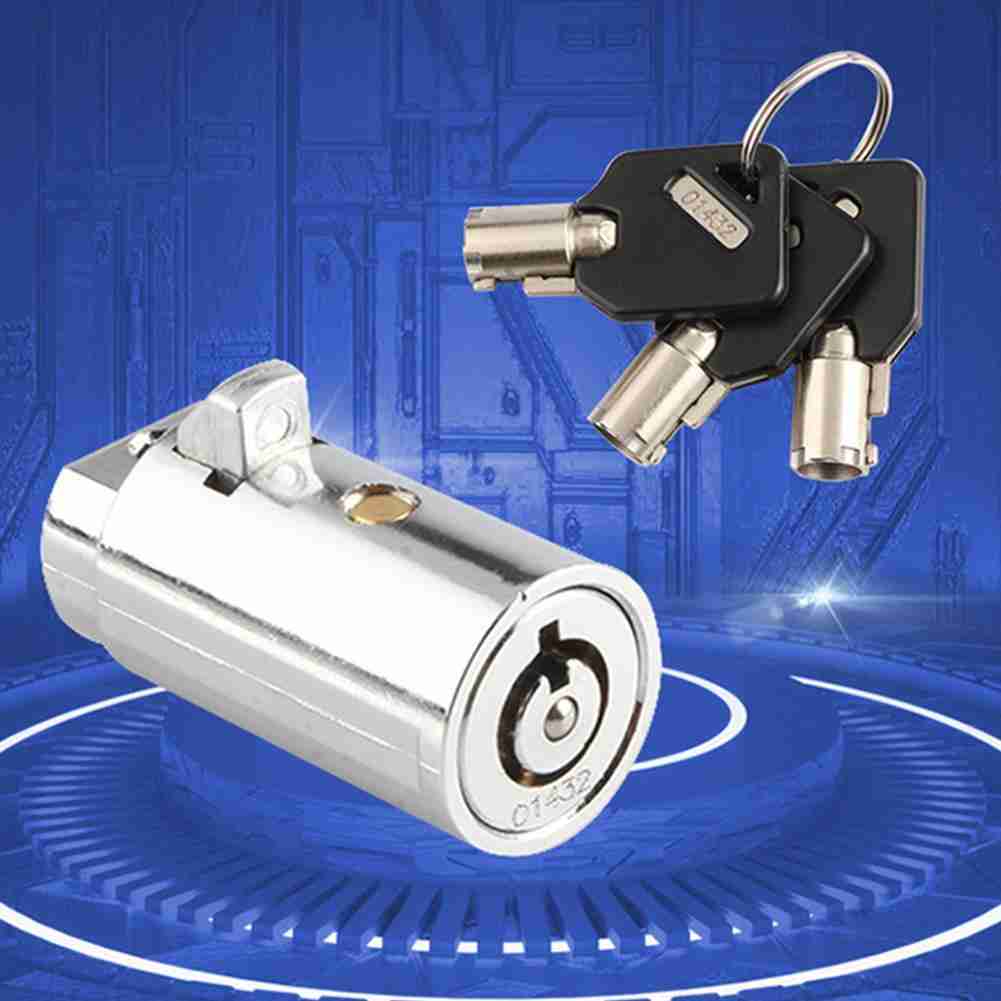 Tubular Key Cylindrical Lock Vending Machine Replacement Lock Cylinder 19mm Push Lock Cylinder For Home Tools