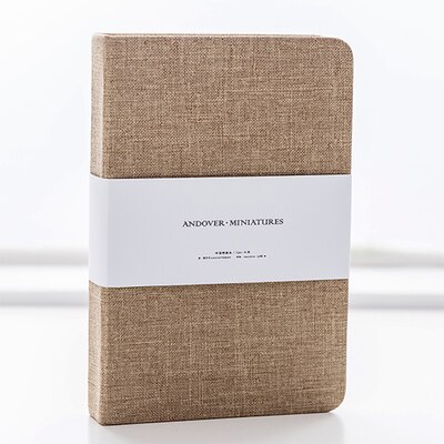 Cuaderno de con cubierta de tela Simple de 32K, cuaderno bonito en blanco para viajeros: Milk / 14.2x9.5cm