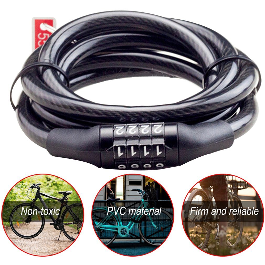 Fietsslot Code Sleutel Sloten Bike Fietsen Wachtwoord Combinatie Security Staaldraad Sloten Fiets Accessoires