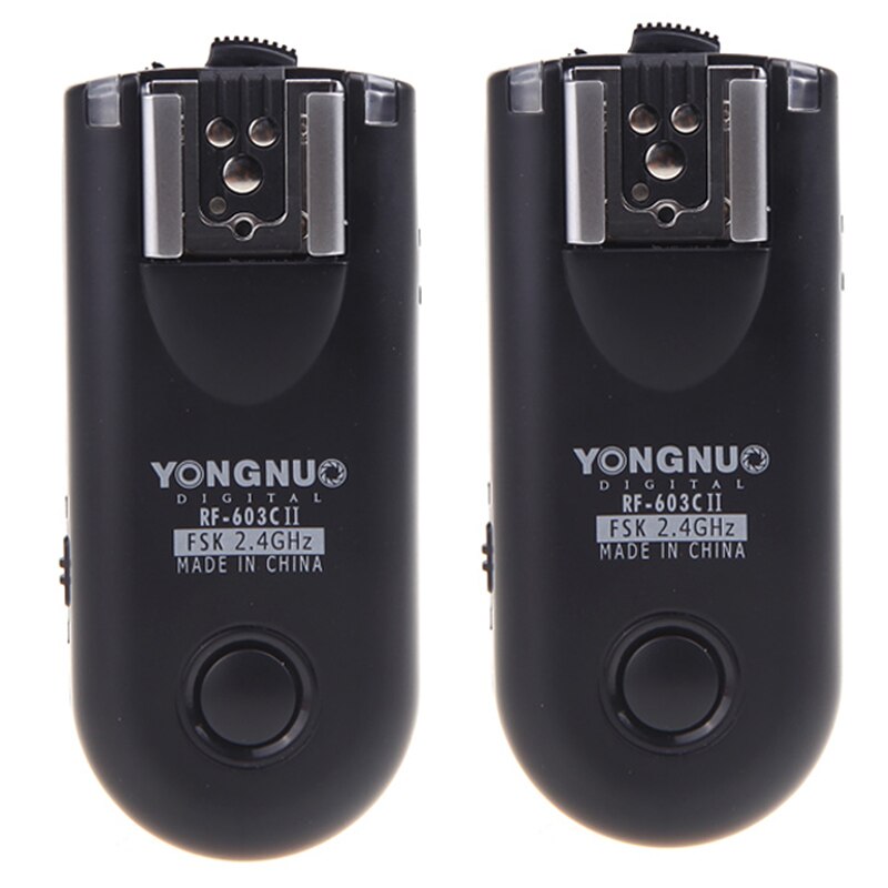 Yongnuo RF-603C II Wireless Remote Flash Trigger RF603c c1 c3 ii RF 603 2 Transceivers for canon 5dII 1D 6D 7D 50d 60d 500d 600d