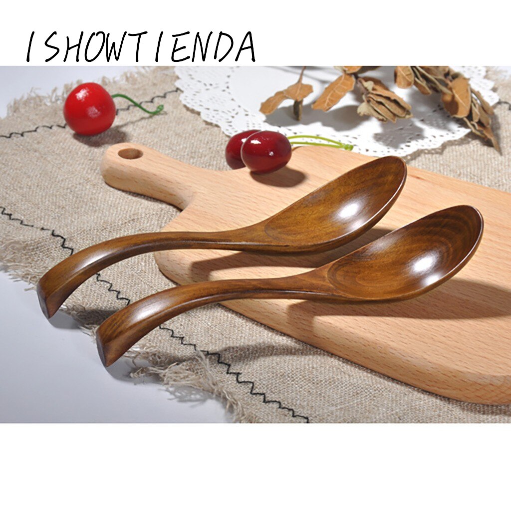 Hout Soep Lepels Voor Eten Mengen Roeren Koken, Lange Steel Lepel Keuken Pap Soep Koken Gebruiksvoorwerpen