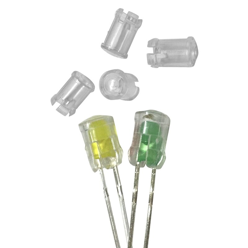 100 pièces 5mm éclairage à Led Diode abat-jour Guide de lumière colonne bouchon de lumière couvercle de protection Led Transparent bouchon de lampe