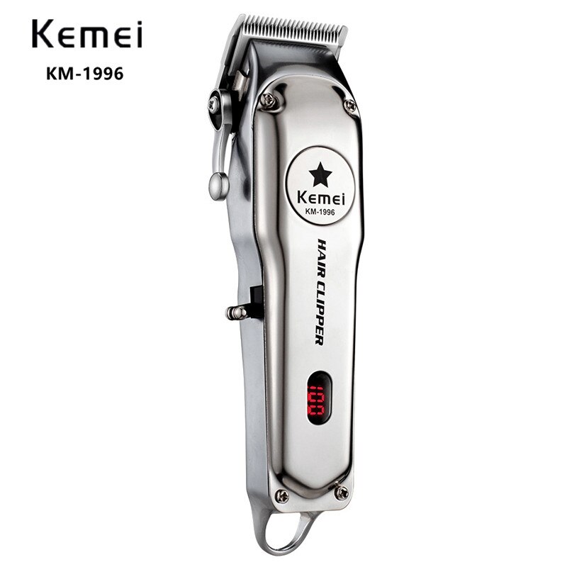 Cortadora de pelo Kemei KM-1996, eléctrica, sin cable, recargable, eléctrica: Enchufe estadounidense