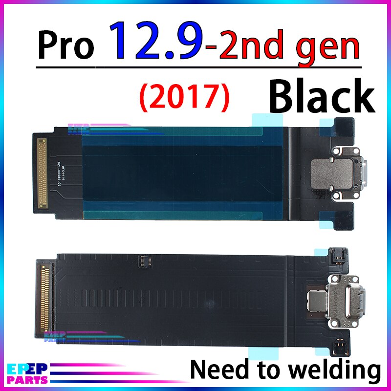 Cable de puerto de carga conector Dock para Ipad Pro 9,7 10,5 11 12,9 Módulo de placa flexible de cargador: Pro12.9 2017 2nd B
