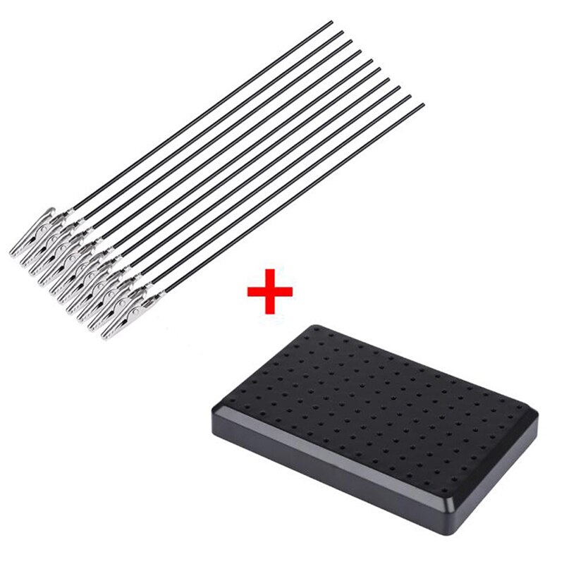 9X14 Holes Schilderen Stand Base Met 10/20Pcs Metal Alligator Clip Stick Voor Gundam Modelbouw tool Sets