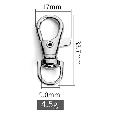 5 stk metallposer stropp spenner hummer lås krage karabinkrok diy nøkkelring bag del tilbehør: 4 d 4 g metallspenne