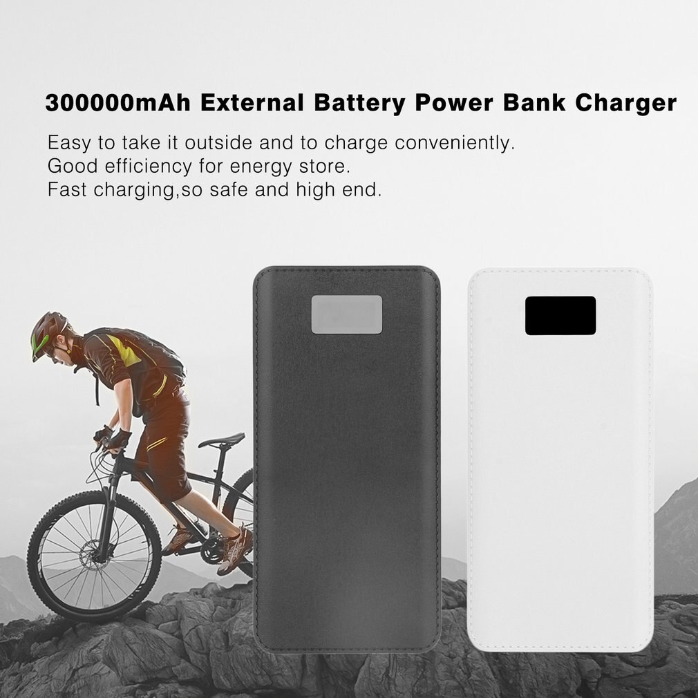 Ultradunne Draagbare 300000Mah 4 Usb Poorten Backup Externe Batterij Power Bank Pack Oplader Voor Mobiele Telefoons