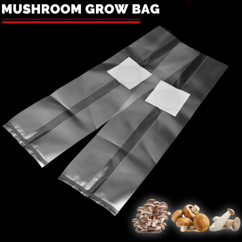 5PCS 6 Sizes PVC Polypropylene Grains Mushroom Fungus Spawn Grow Bag Substrate High Temp Pre Sealable Garden Supplies