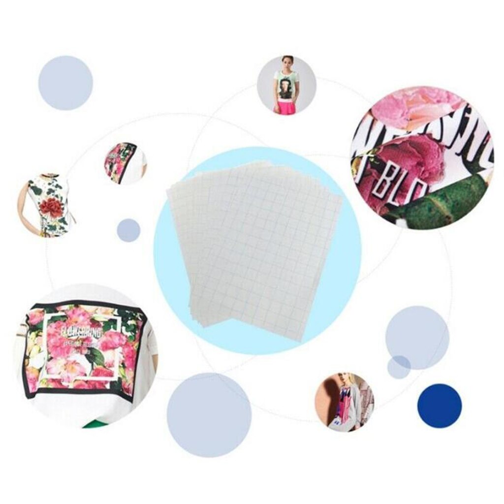 20Pcs Printable Heat Transfer Paper Vinyl Sheet Film for Iron On T Shirts Cotton