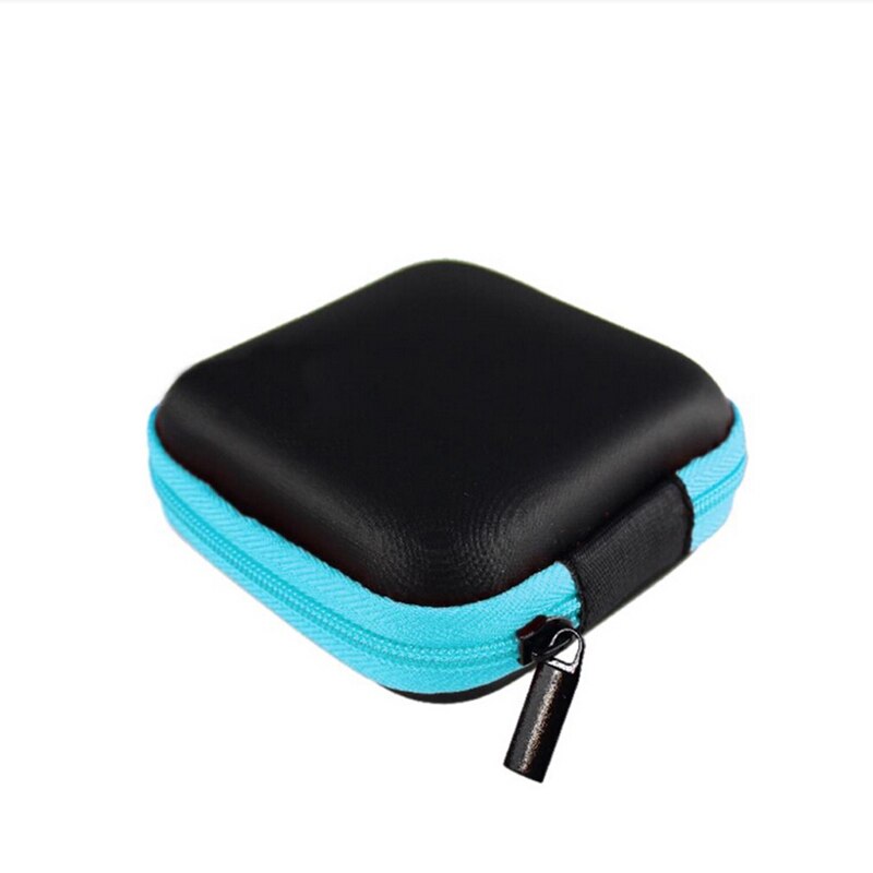 1pcs Mini Storage Bag Box Portable Coin Purse Bag Earbuds Carrying Hand Hold Case for Earphone Headphone Pouch bag Random Color