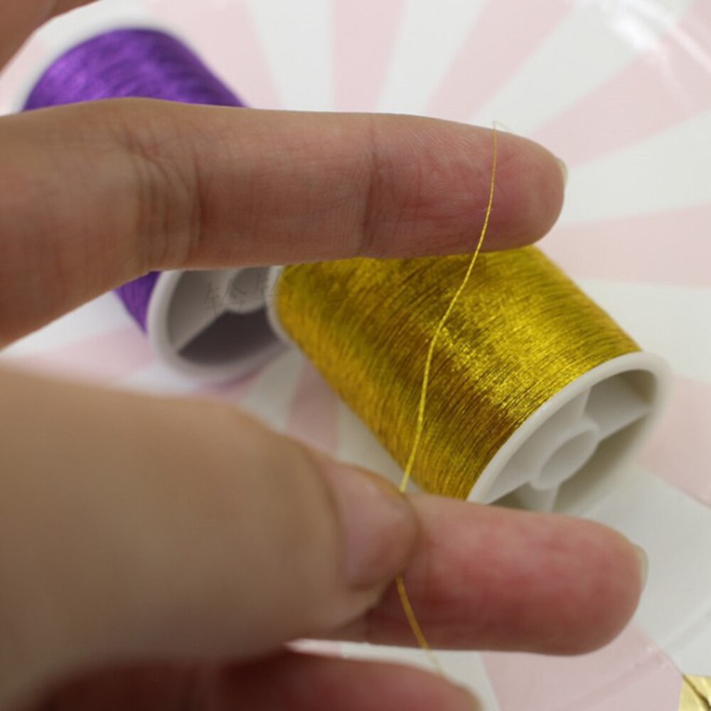 1Piece 50m/Roll Embroidery Thread Gold Wire for Handmade Cross Stitch DIY Crafts Sewing Machine Sewing Thread