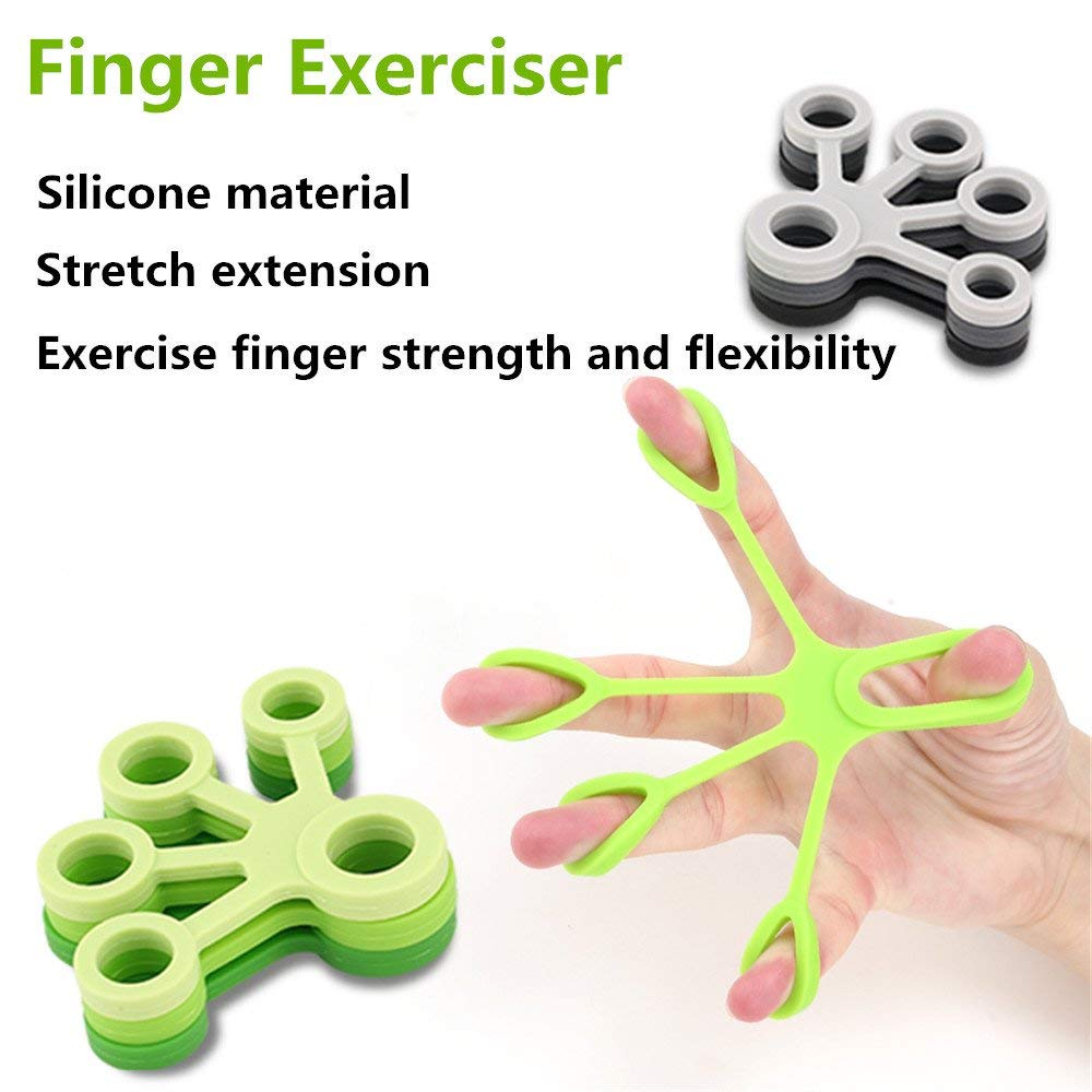 1 stk fingerhåndgreb silikone styrke træner modstandsbånd håndring gripper fitness træningsudvidelsesforstærker 3 niveauer