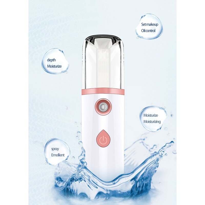 Mini Portable Humidifier Facial Vaporizer Sprayer,USB Chargeable Face Moisturizer Humidifier Anti-Aging Beauty Tools