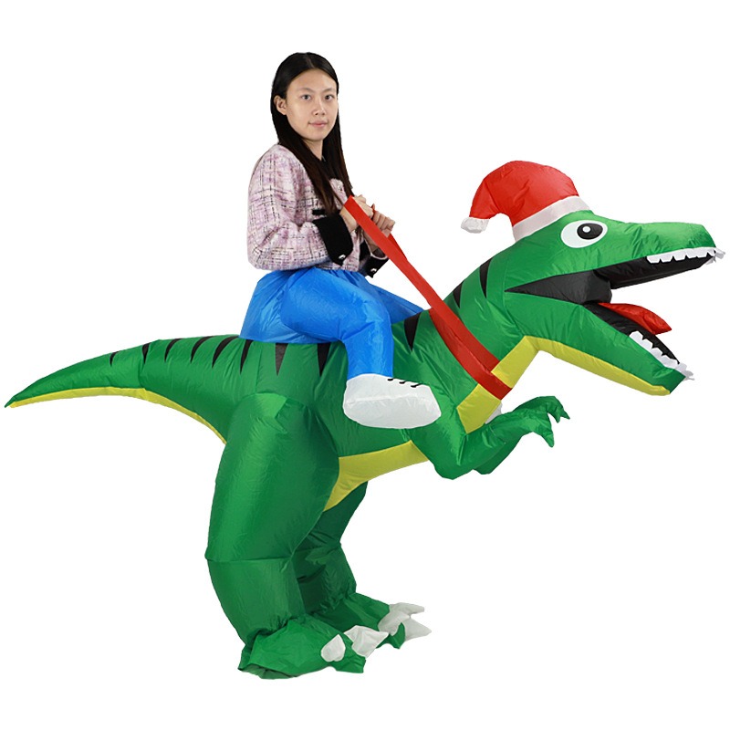 Aufblasbares Weihnachtsmann-Kostüm, Weihnachtsfeier, Rollenspiel-Requisite, Weihnachtsbaum, aufblasbarer Anzug für festliche Feiern: Gold