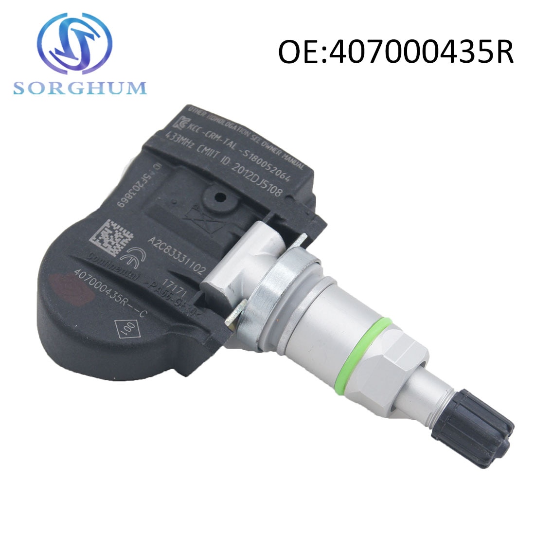 407000435R TPMS Sensore di Pressione Dei Pneumatici per La Renault Megane Laguna Fluence latitudine 433MHZ 40700-0435R, S180052064Z