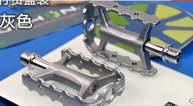 Wellgo M111 Bicycle Ultralight Pedals MTB Bike Pedals Bearing Pedal Wellgo Pedal: Light Grey