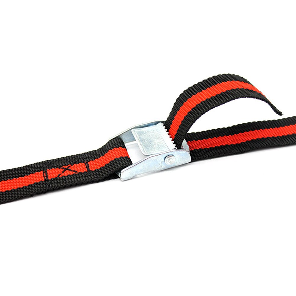 2.5m Strong Buckle Tie-Down Elastic Rope Motorcycle Luggage Heavy Duty Trailer Belt Cargo Strap Car Ratchet Tow Accessories Bike