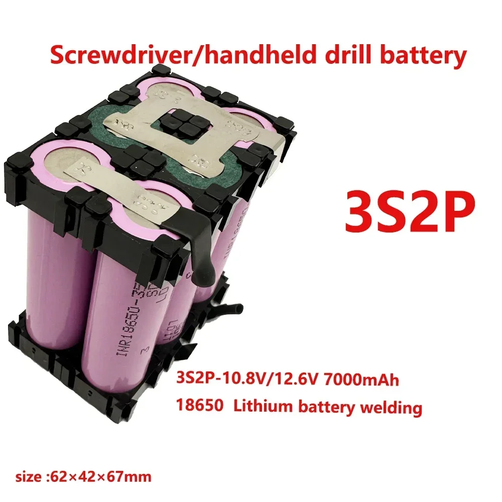 2S1P 3S2P 4S1P~5S2P 6S2P 18650-35E akumulator niestandardowe spawanie akumulatorów 18650-35E 3500mAh / 7000mah akumulator 7,4V do 25,2v: Różowy