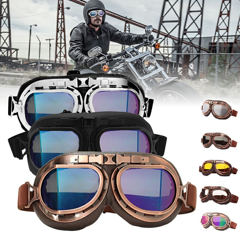Motorcykel briller motorcykel cykel briller vintage klassiske solbriller retro hjelm pilot briller til gafas motocross dirt bike