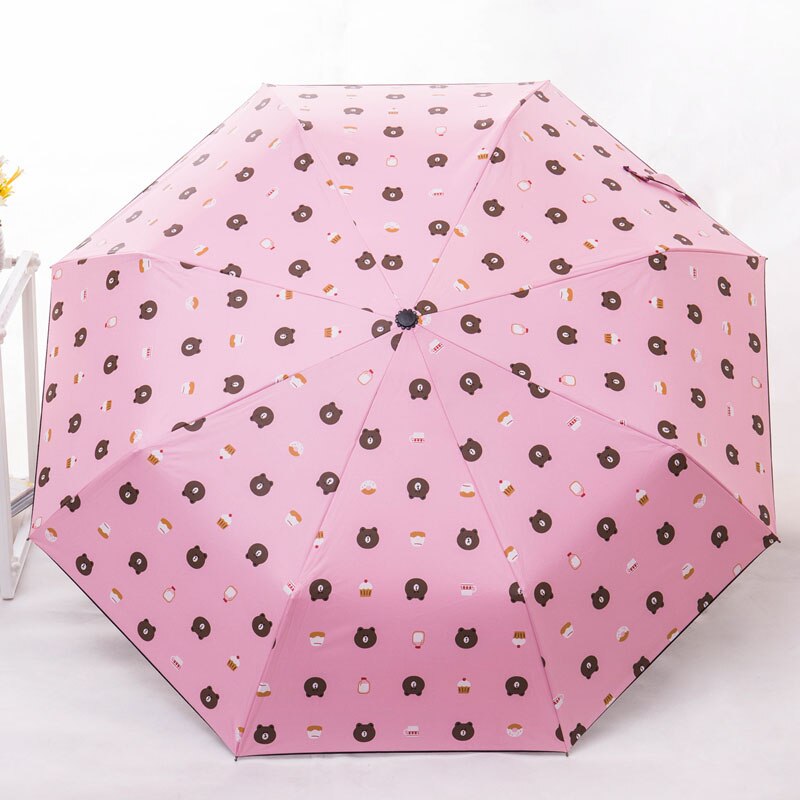 Geel Wind Art Paraplu Regen Vrouwen Vouwen Vouw Paraplu Kleine Winddicht Paraguas Chinese Luxe Paraplu Kind QZH396: Umbrella B