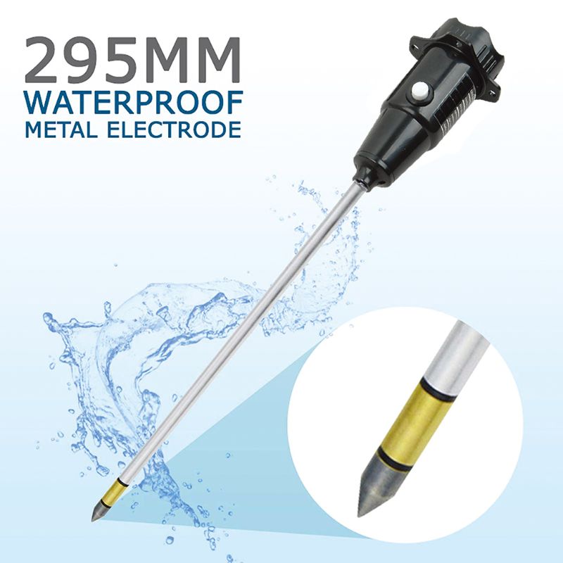 2 i 1 lang sonde jord ph fugtighedsmåler jord tester selvdrevet skærm 30cm 11 "