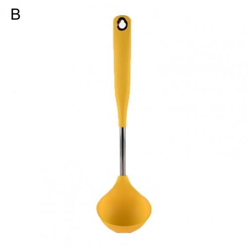 Cuillère à fente exquise, spatule de service, soupe passoire à riz louche passoire en Silicone: B