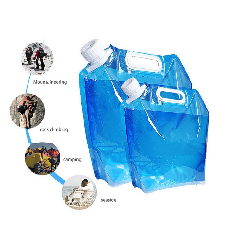 Outdoor Foldable Folding Collapsible Drinking Water Bag 5L/10L Car Water Carrier Container Hiking Camp Picnic BBQ Emergency Kit