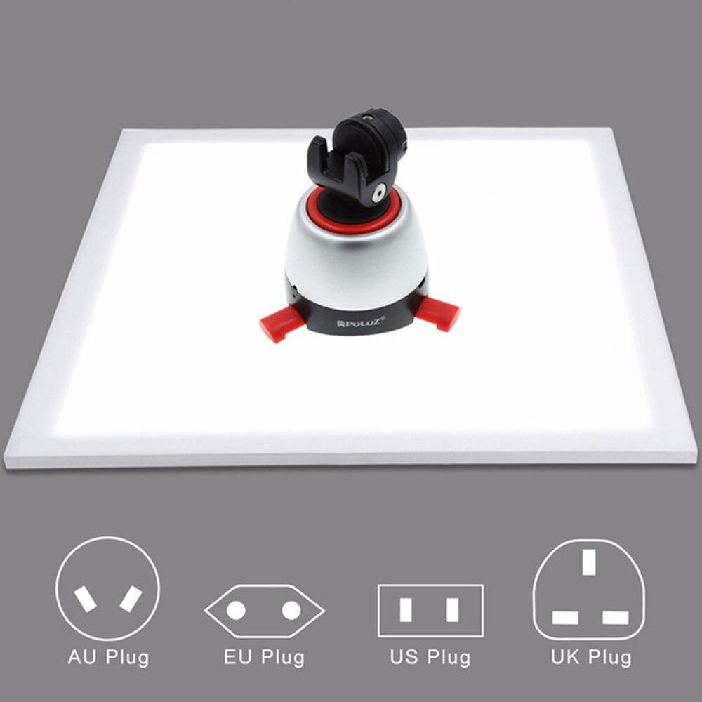 LED Photography Lighting Shadowless Softbox Bottom Light+Switch Shadow-free Adjustable Lamp Panel for Photo Shooting Tent