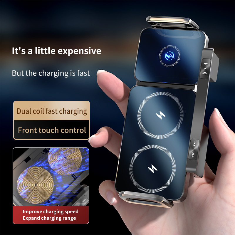 2025 New High Intelligent Mobile Phone/Pad Holder Magnetic Phone Holder for Car Auto Rotating Phone Holder Wireless Car Charger